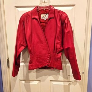 Women's leather coat